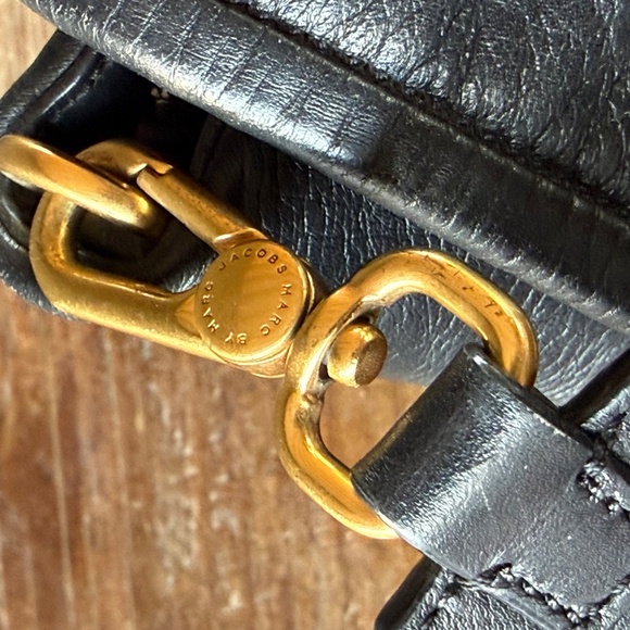 MARC JACOBS LUNA BLACK LEATHER CROSSBODY REVERSIBLE STRAP - Picture 8 of 15